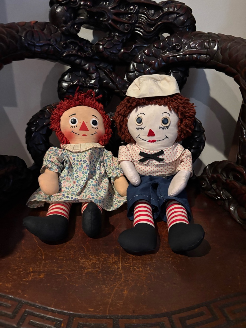 Antique Raggedy Ann & Andy Dolls 70’s